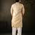 Beige color smart embroidered kurta for rich classy men's looks