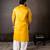 Yellow color smart embroidered kurta for rich classy men's looks