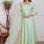 Pista embroidered crepe kurta pant with dupatta
