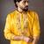 Yellow color smart embroidered kurta for rich classy men's looks