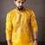 Yellow color smart embroidered kurta for rich classy men's looks
