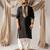 Black color smart embroidered kurta for rich classy men's looks