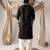 Black color smart embroidered kurta for rich classy men's looks