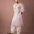 Baby pink color smart embroidered kurta for rich classy men's looks