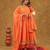 Orange kurta pant with duppta