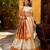Off white Paithani Silk Zari Weaving Lehenga Choli with Jacquard Dupatta & Batwa