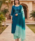 Morpitch color beautiful formal looks ethnic embroidered suit