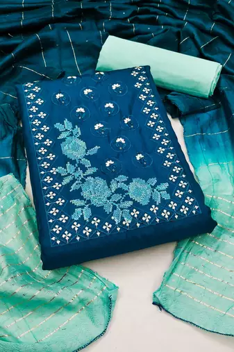 Morpitch color beautiful formal looks ethnic embroidered suit