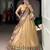 Gold Shimmer Organza Zari Weaving Lehenga Choli with Wine Paithani Dupatta & Batwa
