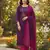 Purple color beautiful formal looks ethnic embroidered suit