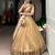Gold Shimmer Organza Zari Weaving Lehenga Choli with Wine Paithani Dupatta & Batwa