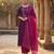 Purple color beautiful formal looks ethnic embroidered suit