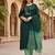 Green color beautiful formal looks ethnic embroidered suit