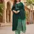 Green color beautiful formal looks ethnic embroidered suit