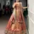 Rust Gold Shimmer Organza Zari Weaving Lehenga Choli with Wine Paithani Dupatta & Batwa