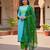 Sea green color beautiful formal looks ethnic embroidered suit