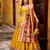 Yellow  Paithani Silk Zari Weaving Lehenga Choli with Jacquard Dupatta & Batwa