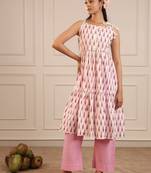 Leaf pink butti suit set