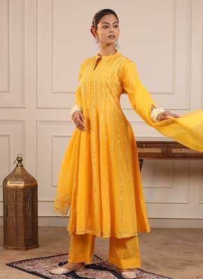 Yellow gotta kalider pant with duptta 2