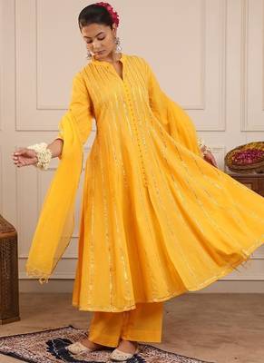 Yellow gotta kalider pant with duptta 3