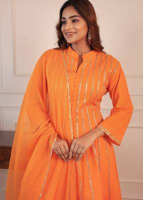 Orange gotta kalider pant with duptta 3