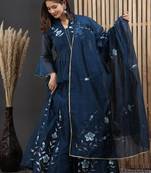 Blue lahnga choli with duptta