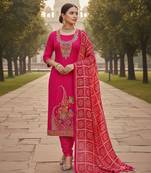 Pink color beautiful stylish fancy suit for girlie looks