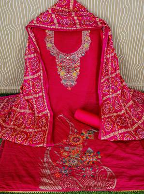 Pink color beautiful stylish fancy suit for girlie looks 3