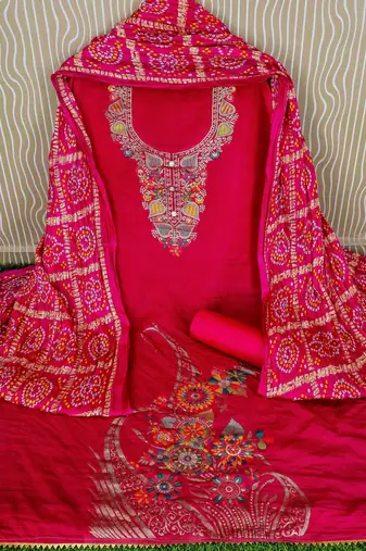 Pink color beautiful stylish fancy suit for girlie looks