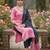 Pink color beautiful ethnic partywear embroidered suit