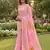 Pink color linen cotton fabric woven designer partywear saree