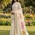 White color linen cotton fabric woven designer partywear saree