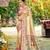 Beige color silk blended woven designer ethnic partywear saree