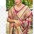Beige color silk blended woven designer ethnic partywear saree