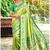 Green color silk blended woven designer ethnic partywear saree
