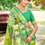 Green color silk blended woven designer ethnic partywear saree
