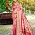Pink color silk blended woven designer ethnic partywear saree