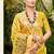 Yellow color cotton silk fabric woven meenakari designer saree