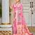 Pink color cotton silk fabric woven meenakari designer saree