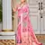 Pink color cotton silk fabric woven meenakari designer saree