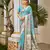 Blue color cotton silk fabric woven meenakari designer saree