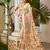 Beige color cotton silk fabric woven meenakari designer saree