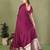 Purple color satin silk fabric ethnic woven lagdi pallu designer saree