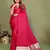 Red satin silk fabric ethnic woven lagdi pallu designer saree