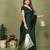 Green color satin silk fabric ethnic woven lagdi pallu designer saree