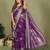 Purple color satin silk fabric woven jari designer partywear saree