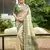 Beige woven designer silk fabric ceremonial partywear saree