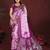 Purple color satin silk fabric saree for ethnic indian looks