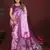 Purple satin silk fabric saree for ethnic indian looks