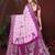 Purple color satin silk fabric saree for ethnic indian looks